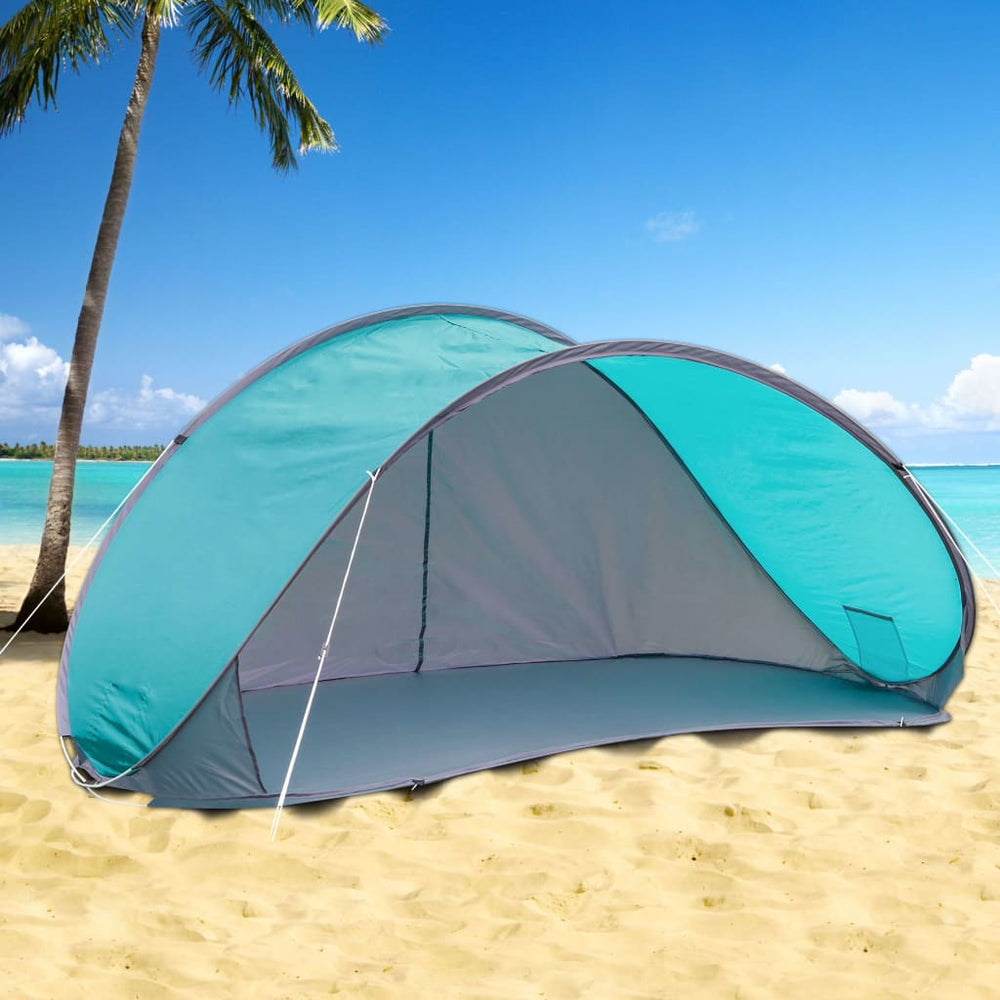 HI Pop-up саморазгъваща се палатка за плаж синя - Bestgoodshopbg