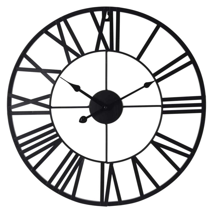 H&S Collection Стенен часовник, с римски цифри, черен - Bestgoodshopbg