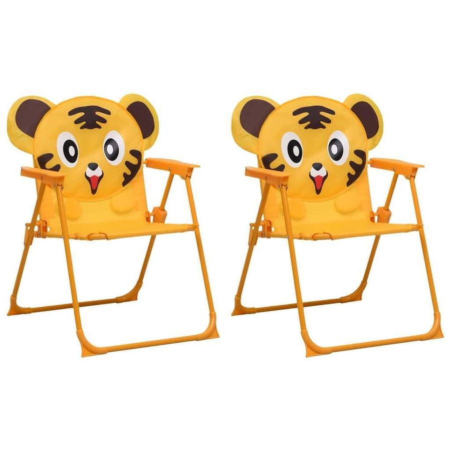 Детски градински столове, 2 бр, жълти, текстил - Bestgoodshopbg