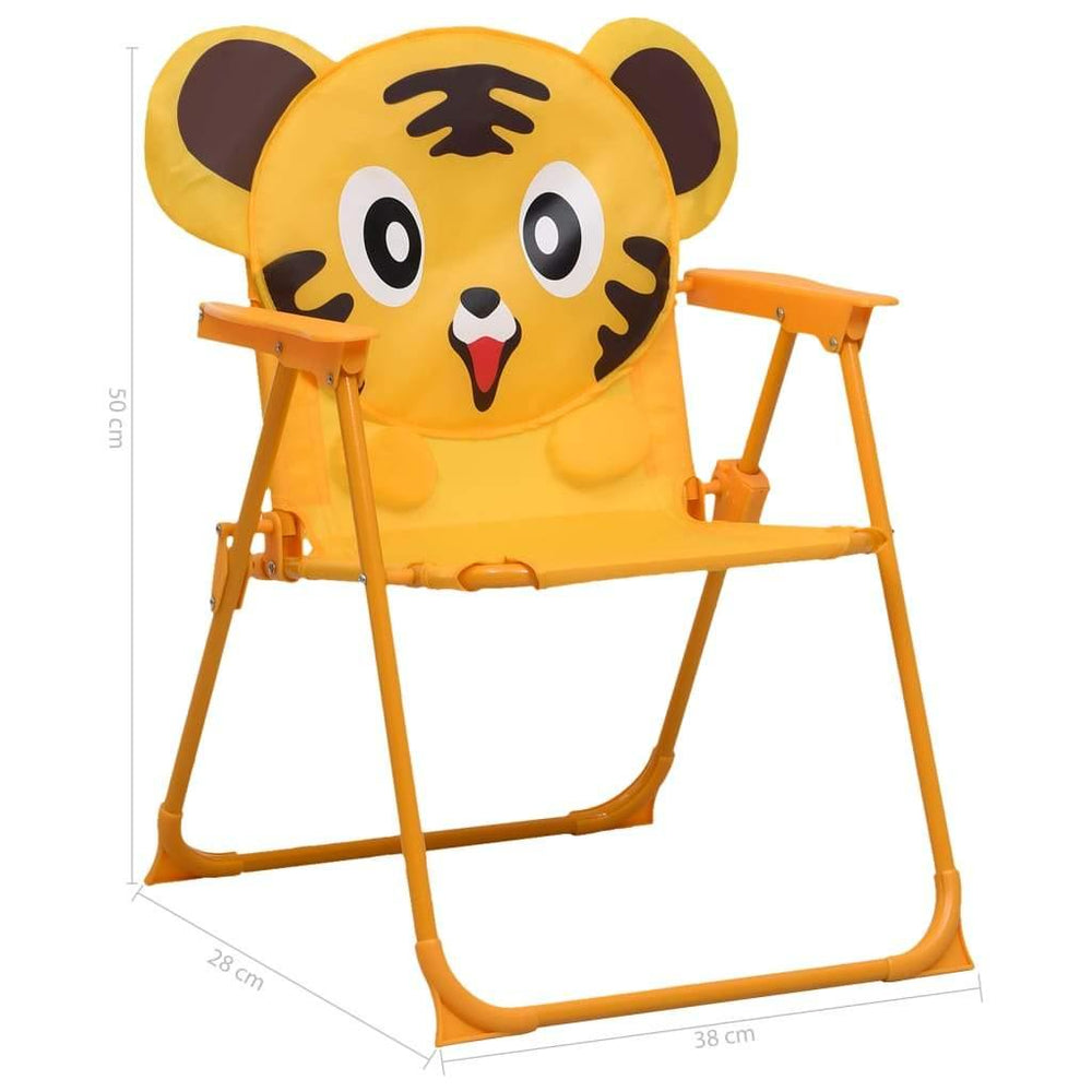 Детски градински столове, 2 бр, жълти, текстил - Bestgoodshopbg