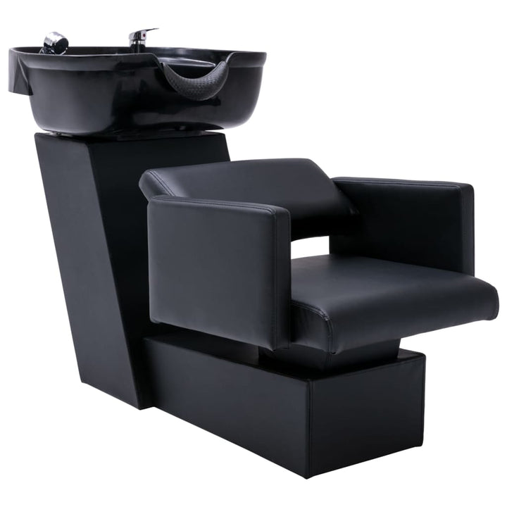 Фризьорска мивка със салонен стол от изкуствена кожа