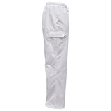 Панталони за готвачи, 2 бр, ластичен колан с връзки, р S, бели - Bestgoodshopbg