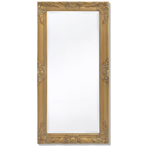 Стенно огледало, бароков стил, 100x50 см, златисто