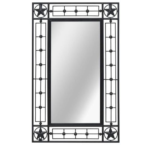 Стенно огледало, правоъгълно, 50x80 см, черно