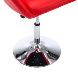 Въртящ се трапезен стол, червен, изкуствена кожа - Bestgoodshopbg