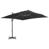 Градински чадър чупещо рамо алуминиев прът 300x300 см антрацит