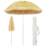 Плажен чадър, естествен, 180 см, хавайски стил