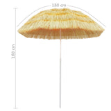 Плажен чадър, естествен, 180 см, хавайски стил