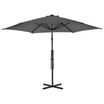 Градински чадър със стоманен прът, 300 см, антрацит