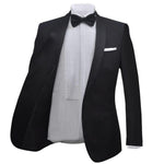 Мъжки смокинг костюм от 2 части, 50 размер, черен - Bestgoodshopbg