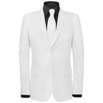Мъжки костюм с вратовръзка, бял, 2 части, размер 56 - Bestgoodshopbg