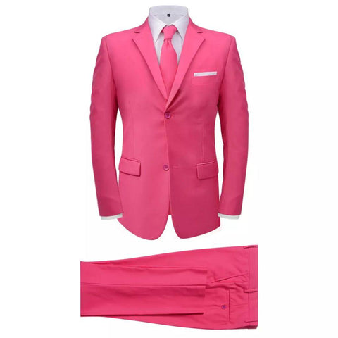 Мъжки костюм с вратовръзка, розов, 2 части, размер 56 - Bestgoodshopbg