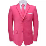 Мъжки костюм с вратовръзка, розов, 2 части, размер 56 - Bestgoodshopbg