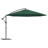 Свободновисящ чадър за слънце, 3.5 м, зелен