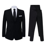 Мъжки костюм от 2 части с допълнителни панталони, черен, р/р 50 - Bestgoodshopbg