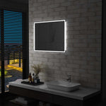 Стенно LED огледало за баня с тъч сензор 80x60 см