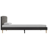Рамка за легло, черна, плат, 120x200 см - Bestgoodshopbg
