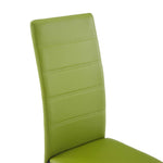 Конзолни трапезни столове, 4 бр, зелени, изкуствена кожа - Bestgoodshopbg