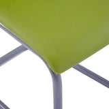 Конзолни трапезни столове, 4 бр, зелени, изкуствена кожа - Bestgoodshopbg