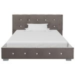 Легло с матрак от мемори пяна, сиво, кадифе, 90x200 см - Bestgoodshopbg
