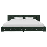 Легло с матрак от мемори пяна, зелено, кадифе, 160x200 cм - Bestgoodshopbg