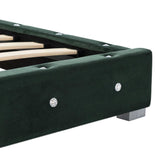 Легло с матрак от мемори пяна, зелено, кадифе, 160x200 cм - Bestgoodshopbg