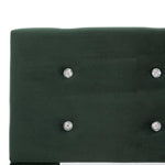 Легло с матрак, зелено, кадифе, 180x200 см - Bestgoodshopbg