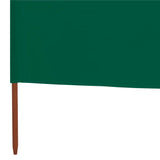Параван против вятър от 5 панела, текстил, 600x120 см, зелен