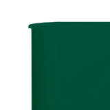Параван против вятър от 6 панела, текстил, 800x120 см, зелен