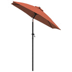 Чадър за слънце, теракота, 200x224 см, алуминий