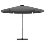 Градински чадър със стоманен прът, 300x250 см, антрацит