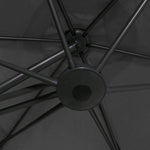 Градински чадър със стоманен прът, 300x250 см, антрацит