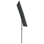Градински чадър с алуминиев прът, 180x110 см, антрацит