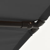 Градински чадър с алуминиев прът, 180x110 см, антрацит