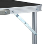 Сгъваема къмпинг маса, сива, алуминий, 180x60 см - Bestgoodshopbg