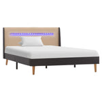Рамка за легло с LED, кремава, текстил, 120x200 см - Bestgoodshopbg