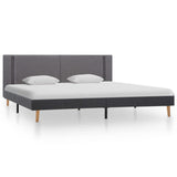 Рамка за легло с LED светлосиво и тъмносиво текстил 160x200 см - Bestgoodshopbg