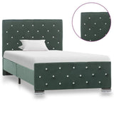 Рамка за легло, тъмнозелена, текстил, 90x200 см - Bestgoodshopbg