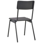Трапезни столове, 6 бр, черни, шперплат - Bestgoodshopbg