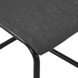 Конзолни трапезни столове, 6 бр, тъмносиви, текстил - Bestgoodshopbg