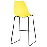 Бар столове, 6 бр, жълти, пластмаса - Bestgoodshopbg
