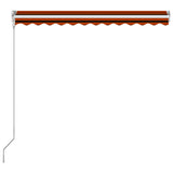 Автоматично прибиращ се сенник, 350x250 см, оранжево и кафяво