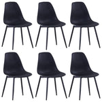 Трапезни столове, 6 бр, черни, PP - Bestgoodshopbg
