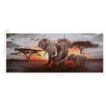 Комплект принт върху канава за стена, слон, пъстър, 150x60 см - Bestgoodshopbg