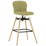 Въртящи се бар столове, 2 бр, зелени, текстил - Bestgoodshopbg