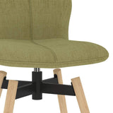 Въртящи се бар столове, 2 бр, зелени, текстил - Bestgoodshopbg