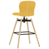 Въртящи се бар столове, 2 бр, жълти, текстил - Bestgoodshopbg