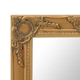 Стенно огледало, бароков стил, 50x40 см, златисто