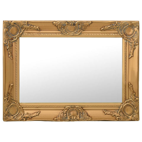 Стенно огледало, бароков стил, 60x40 см, златисто