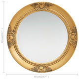 Стенно огледало, бароков стил, 50 см, златисто